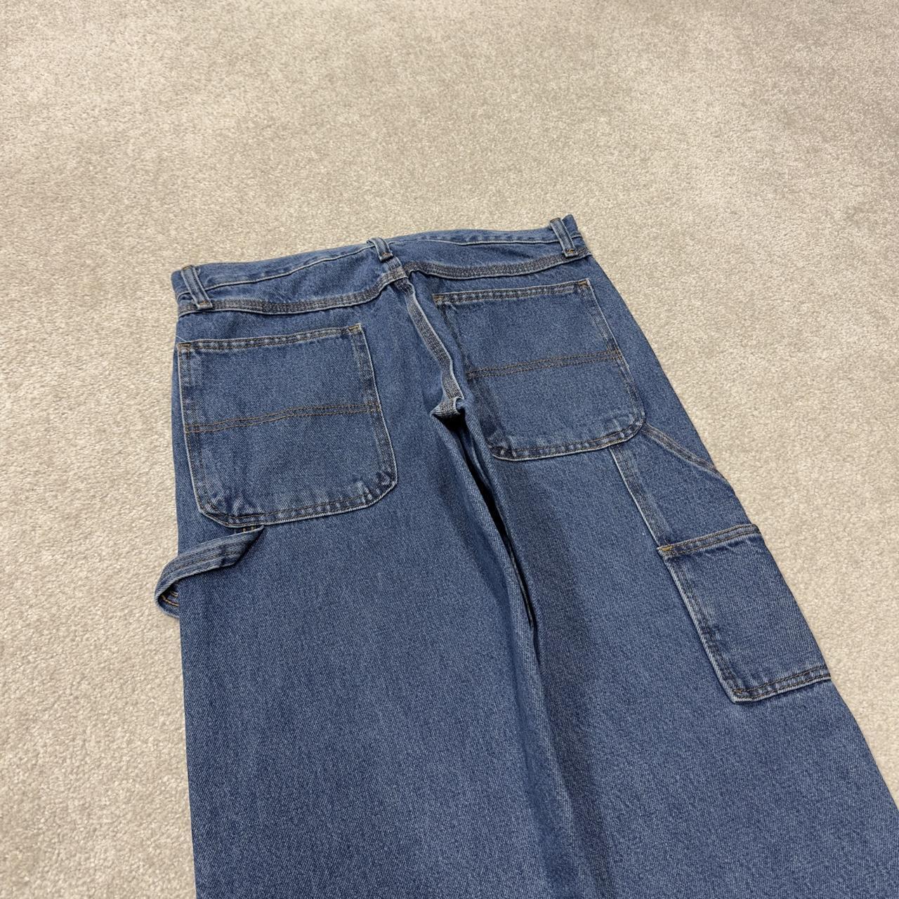 Rustler denim carpenter jeans y2k blue W32L34 Loose thick denim skater style utility cargo pants
