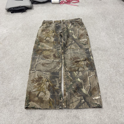 Realtree camo jeans y2k double knee khaki Straight leg Realtree camouflage pants