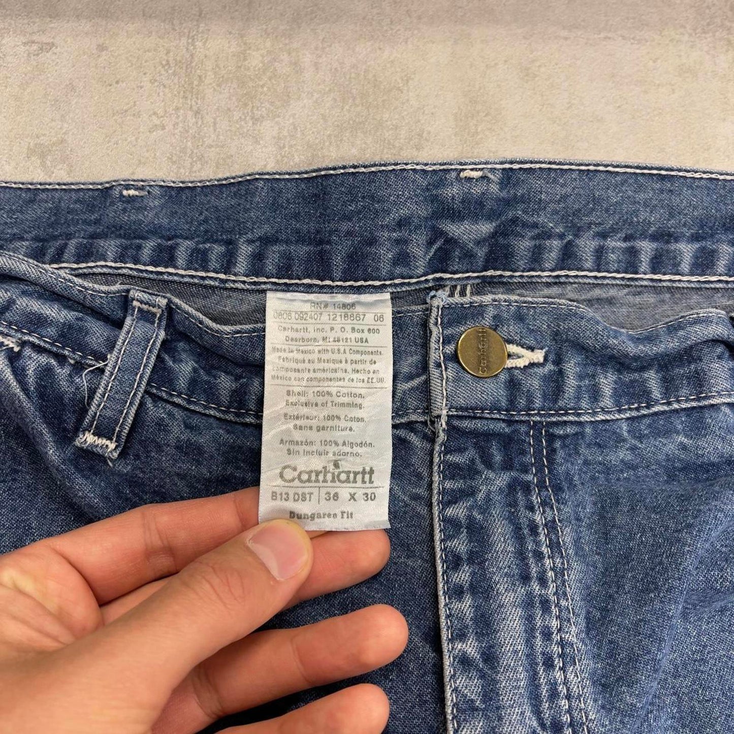Baggy blue Carhartt carpenter jeans W36 L30