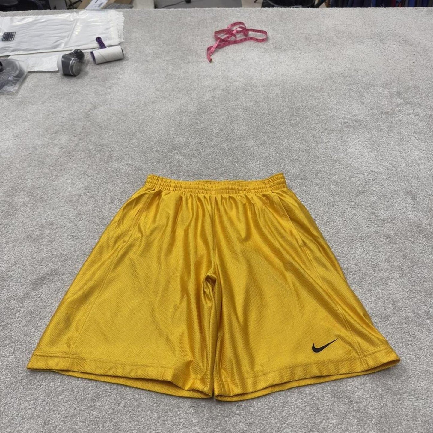 Loose Nike sports shorts y2k yellow Casual style comfy loose floaty summer gym shorts