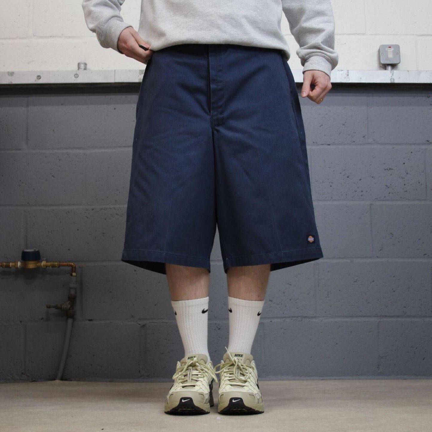Dickies baggy carpenter shorts navy Twill chino skater style shorts wide long leg
