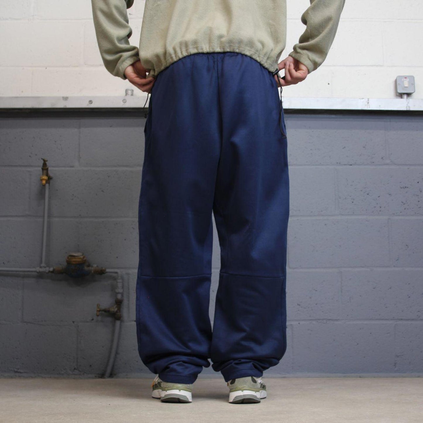 00s Nike tracksuit bottoms navy 3XL loose y2k style sportswear track pants gym wear