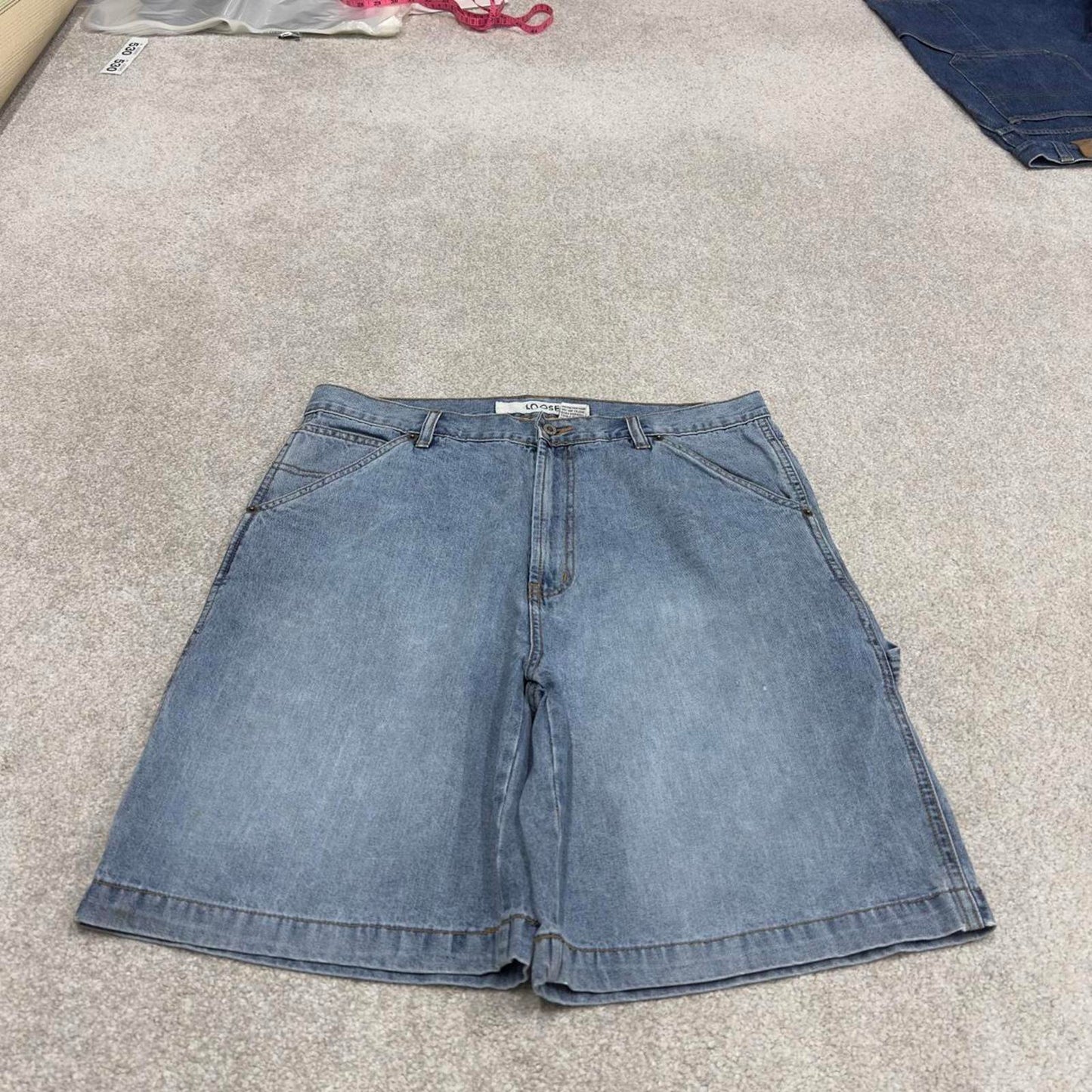Vintage Y2k carpenter shorts skater style blue Falls creekDenim loose leg summer festival jorts