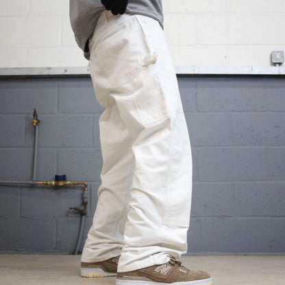 90s Dickies double knee carpenter pants white painters cargos W34L32 00s skater style workwear