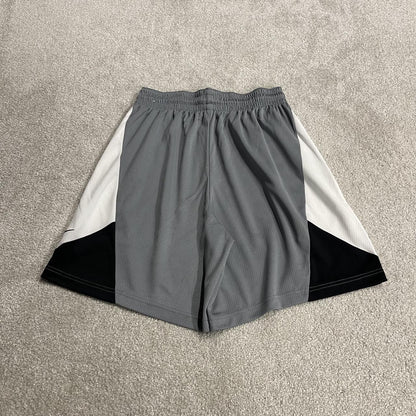Nike sports shorts y2k Dri-Fit grey white Panelled colour loose floaty summer gym shorts