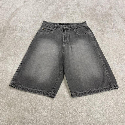 Baggy Southpole denim shorts y2k grey Streetwear long skater style surf jorts