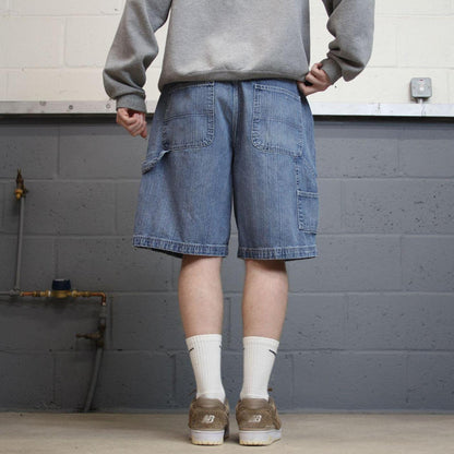 Denim carpenter shorts loose skater style blue W36 Urban Star jorts