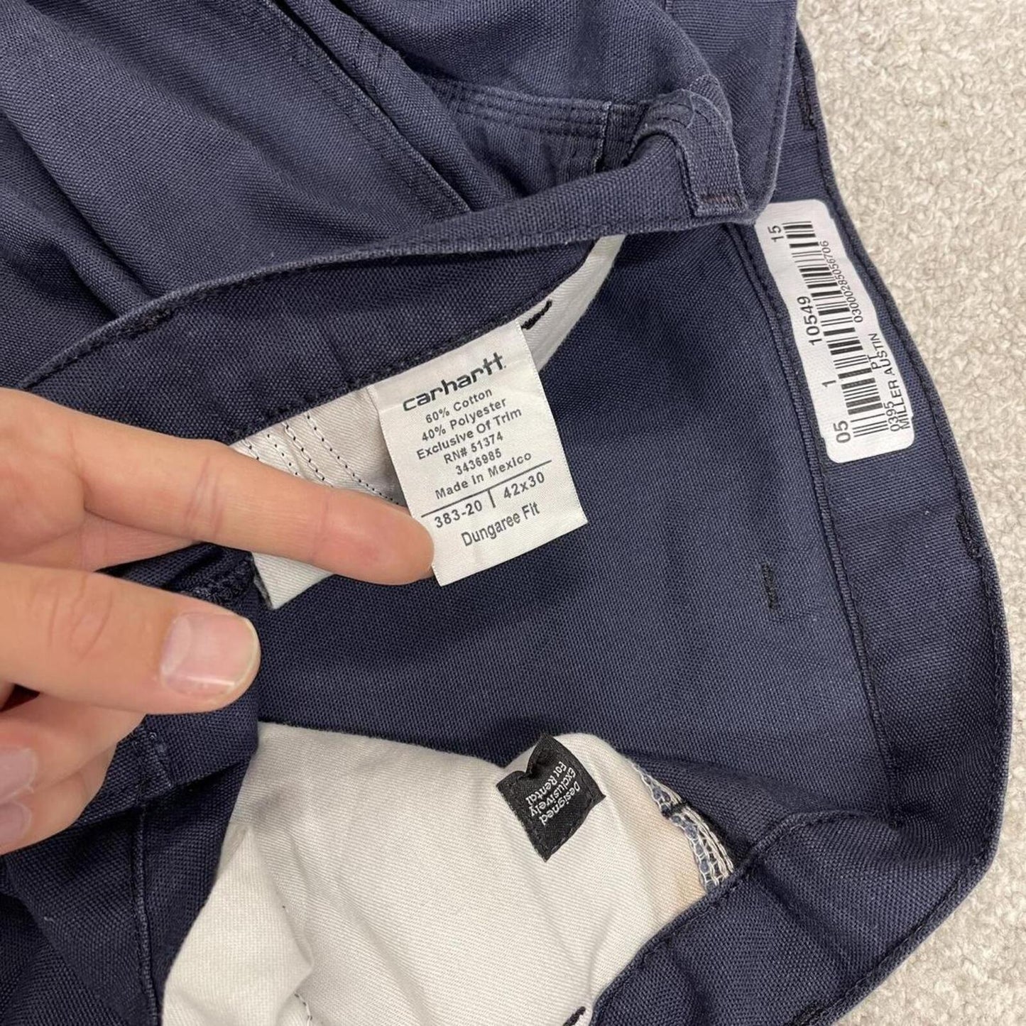 Carhartt baggy cargo pants wide leg navy Loose skate style carpenter work pants