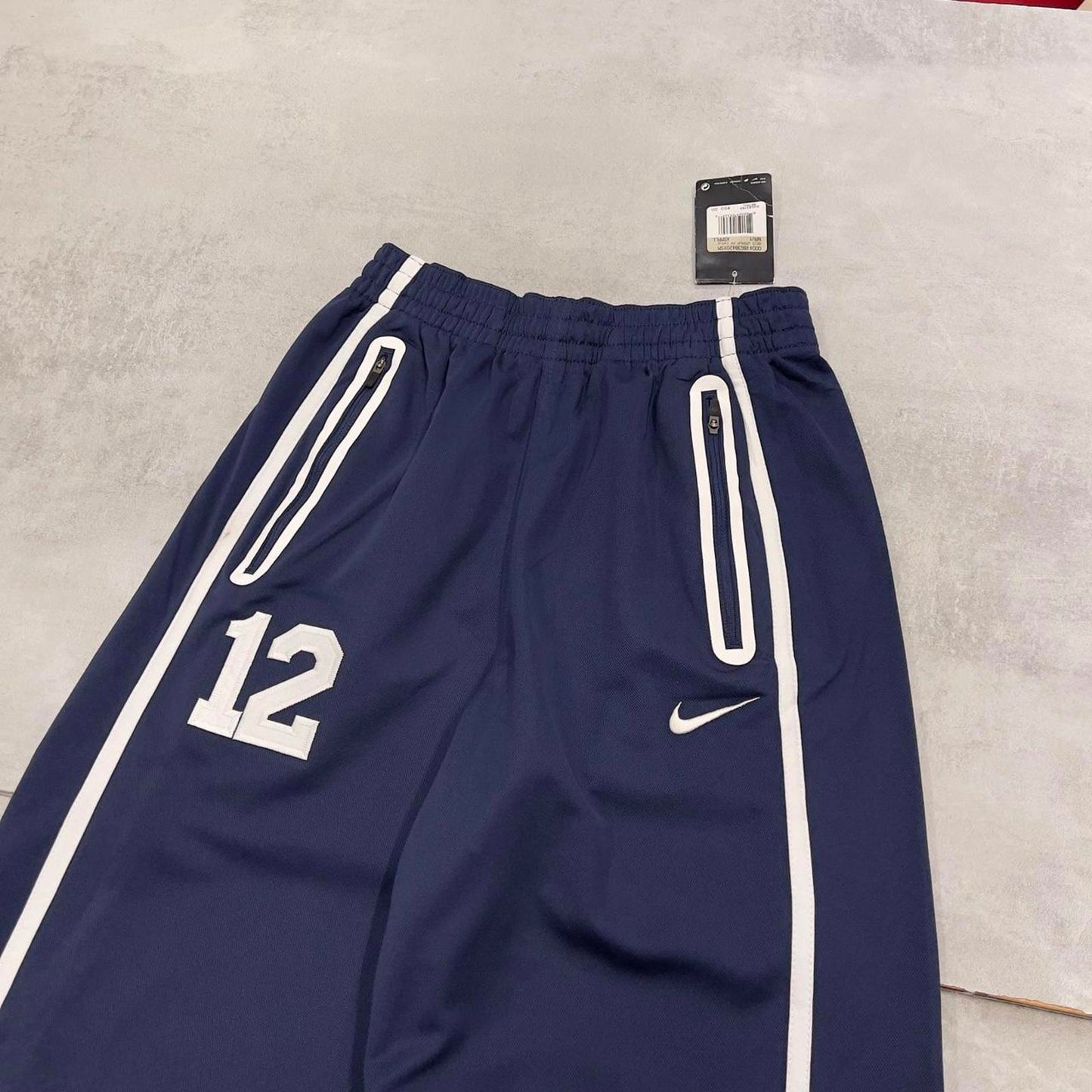Baggy Nike Trackies XS navy Dri-Fit loose wide leg y2k style joggers