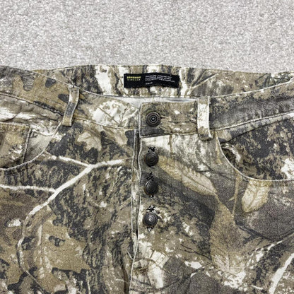Y2k camo cargo pants brown Finesse floaty tree camouflage cargos