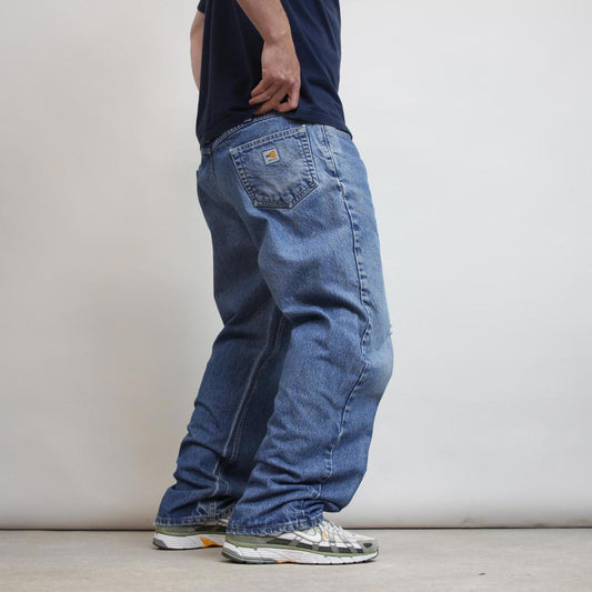 Mens vintage Carhartt jeans W42 L32 blue relaxed denim 90s style FR jeans