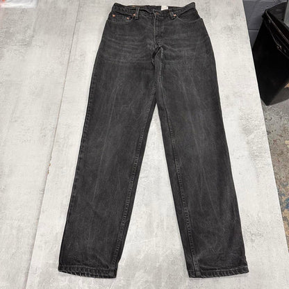 Black Levi's 550 jeans UK 9 (W29) denim relaxed fit tapered leg jeans
