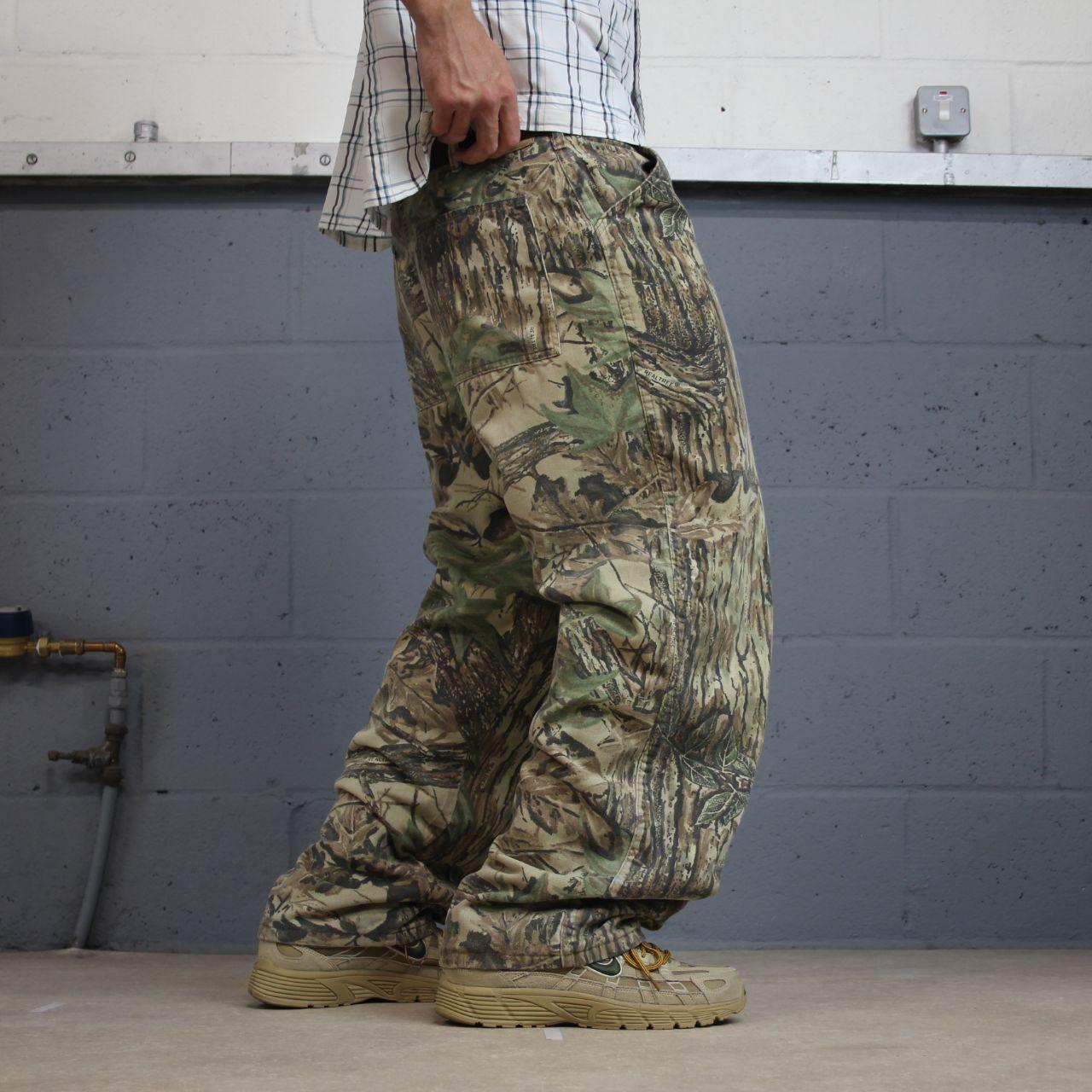 Vintage Duxbak baggy camo pants Y2K khaki brown  Realtree camouflage pattern utility trousers