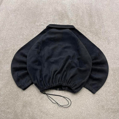 00s Columbia technical fleece 3XL women's black full zip up y2k style autumn adjustable waist