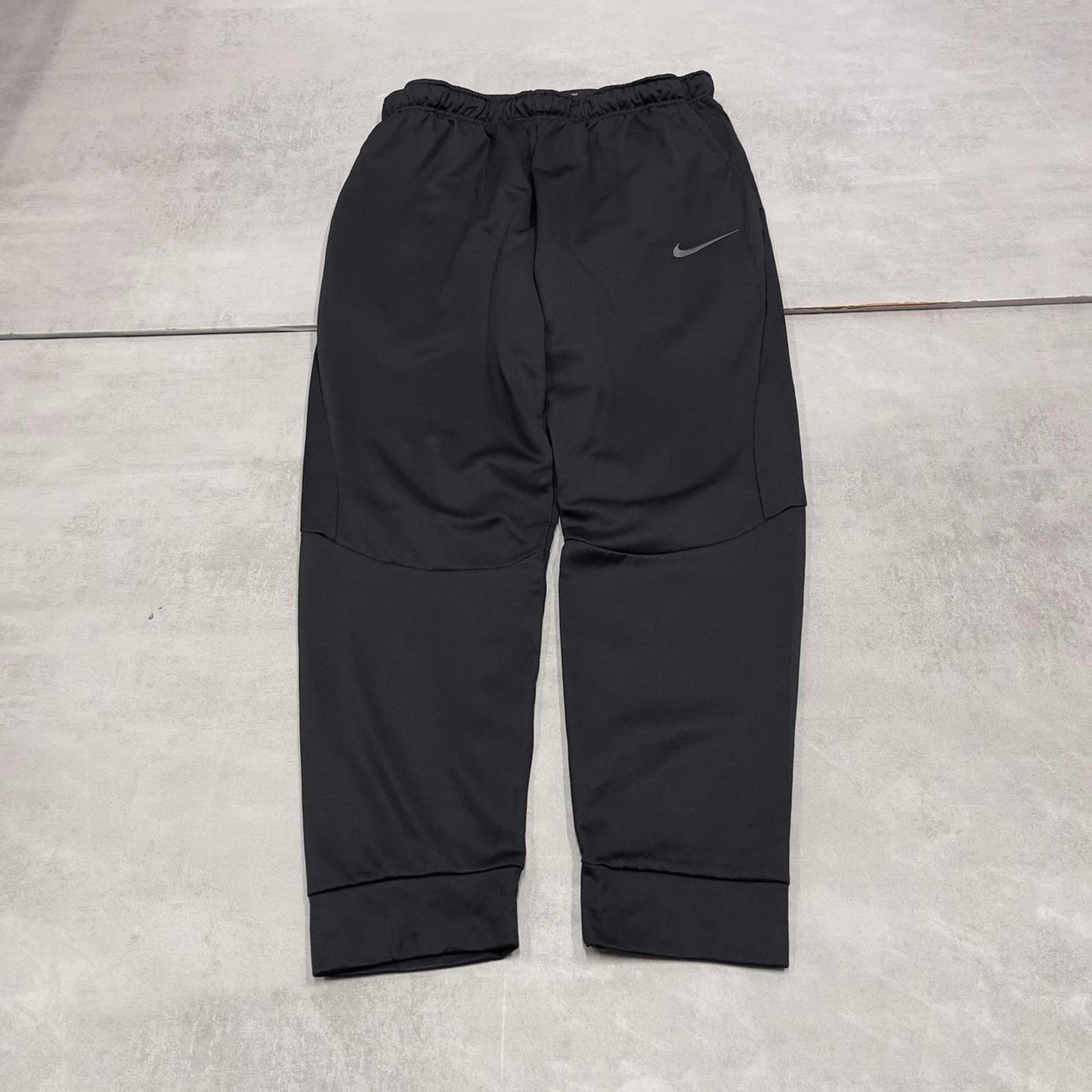 Nike Trackies Large Black y2k 00s style loose sportswear joggers embroidered Swoosh logo