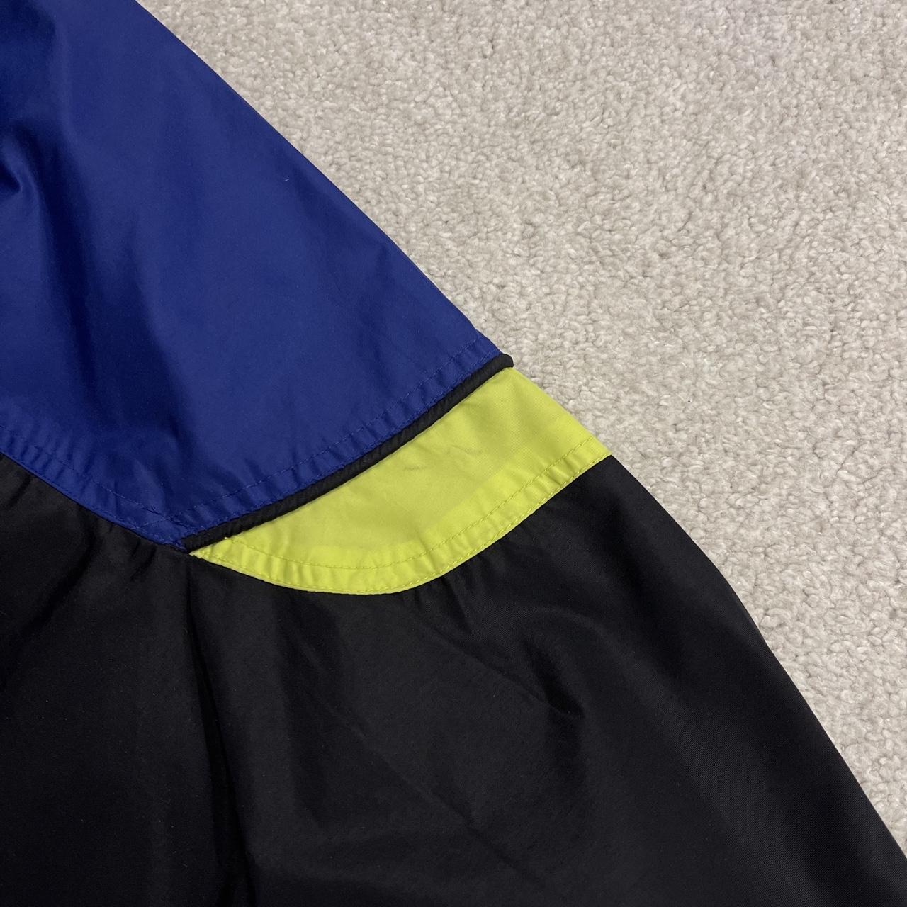 Columbia windbreaker tech jacket y2k women's navy black retro colour block paneled technical coat