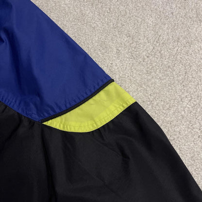 Columbia windbreaker tech jacket y2k women's navy black retro colour block paneled technical coat