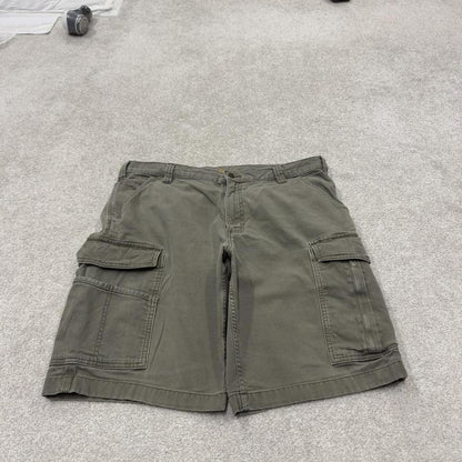 Carhartt cargo shorts loose canvas green Canvasy relaxed fit skate style shorts