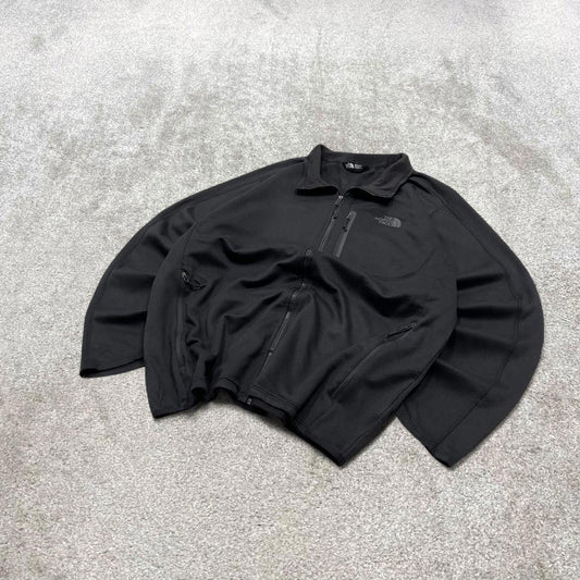 North Face technical soft shell fleece XL mens black full zip TNF Autumn Y2K style outdoors