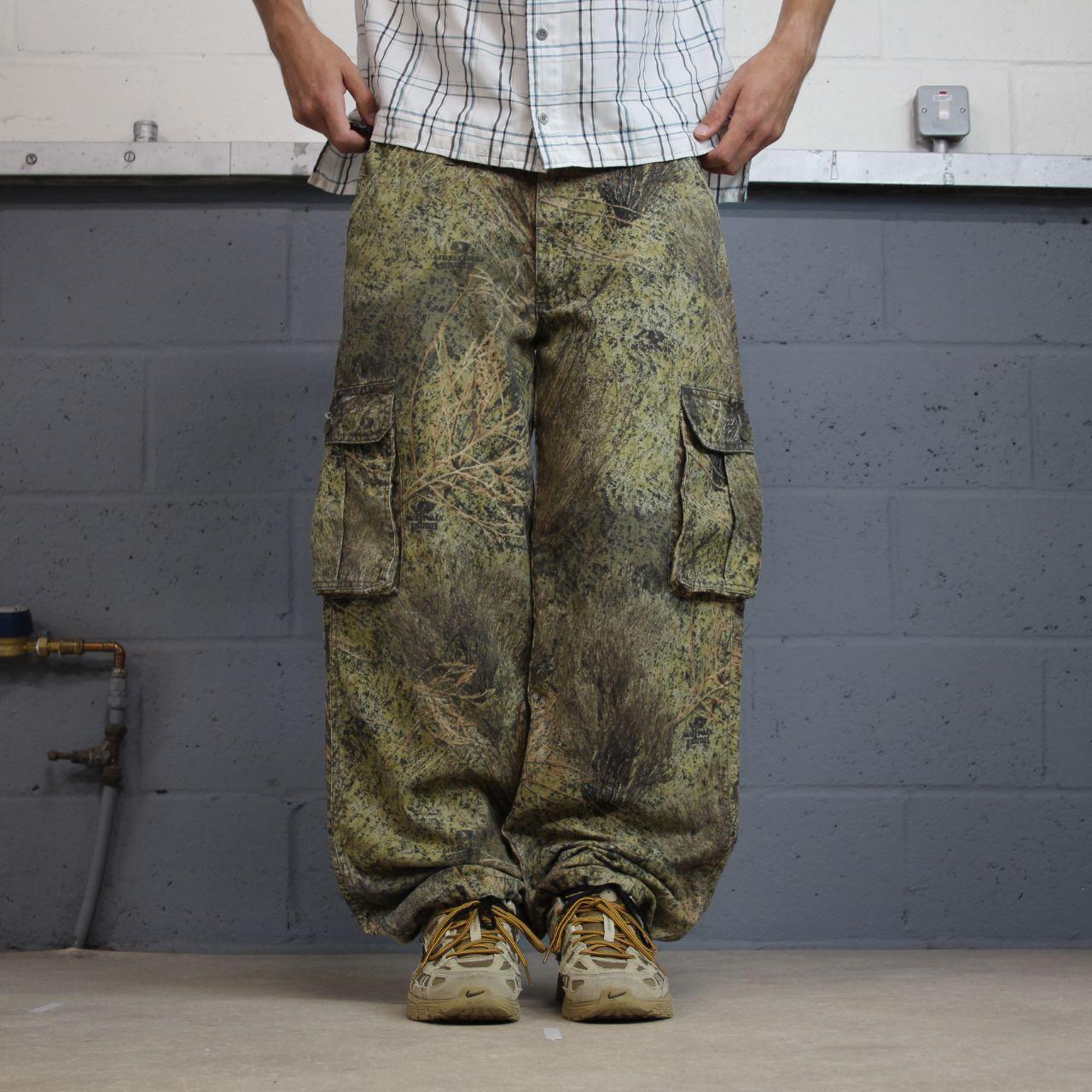 Women’s Mossy oak baggy camo cargo utility pants Y2K khaki outdoors hunting utility trousers