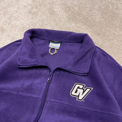 00s Columbia technical fleece XXL men's purple full zip up y2k style autumn adjustable waist