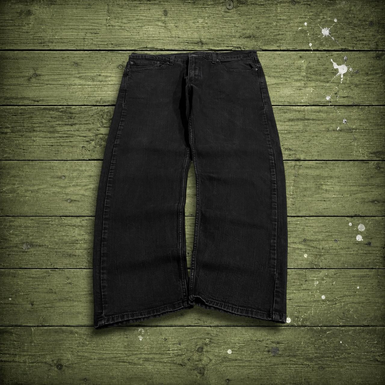Y2K Levi’s 505 jeans W38L30 black Straight fit 5 pocket belt loops red tab logo