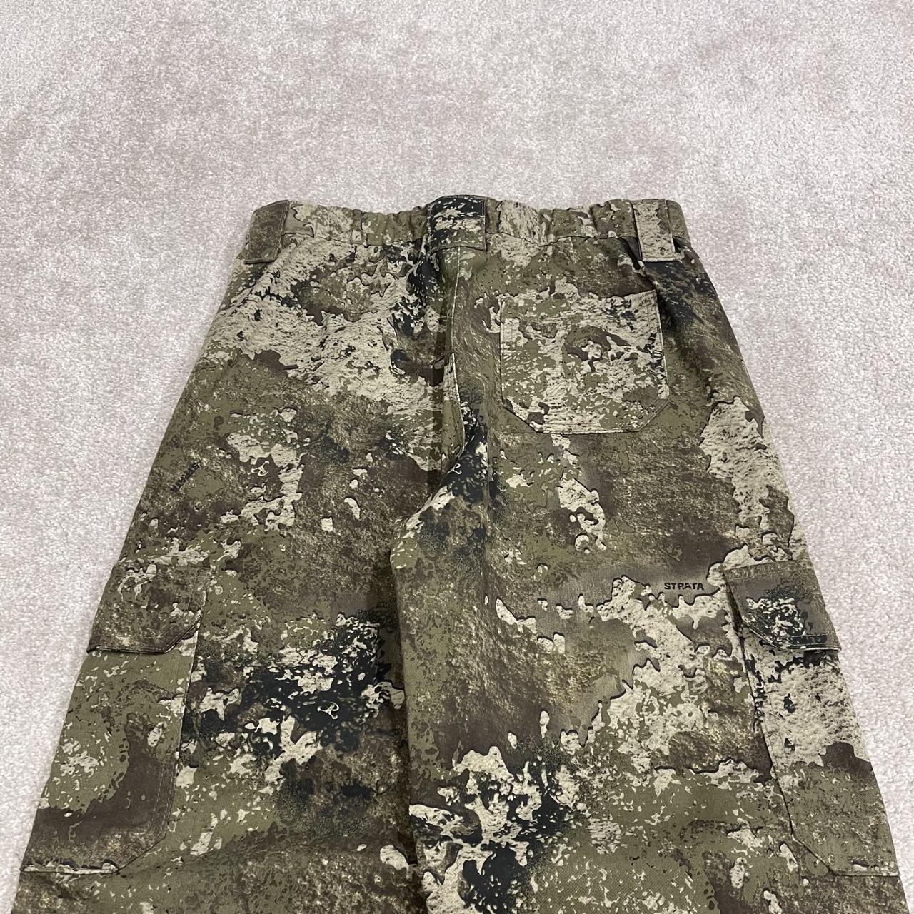 Camo cargo pants y2k utility green loose straight fit Red Head Strata camouflage combat cargos