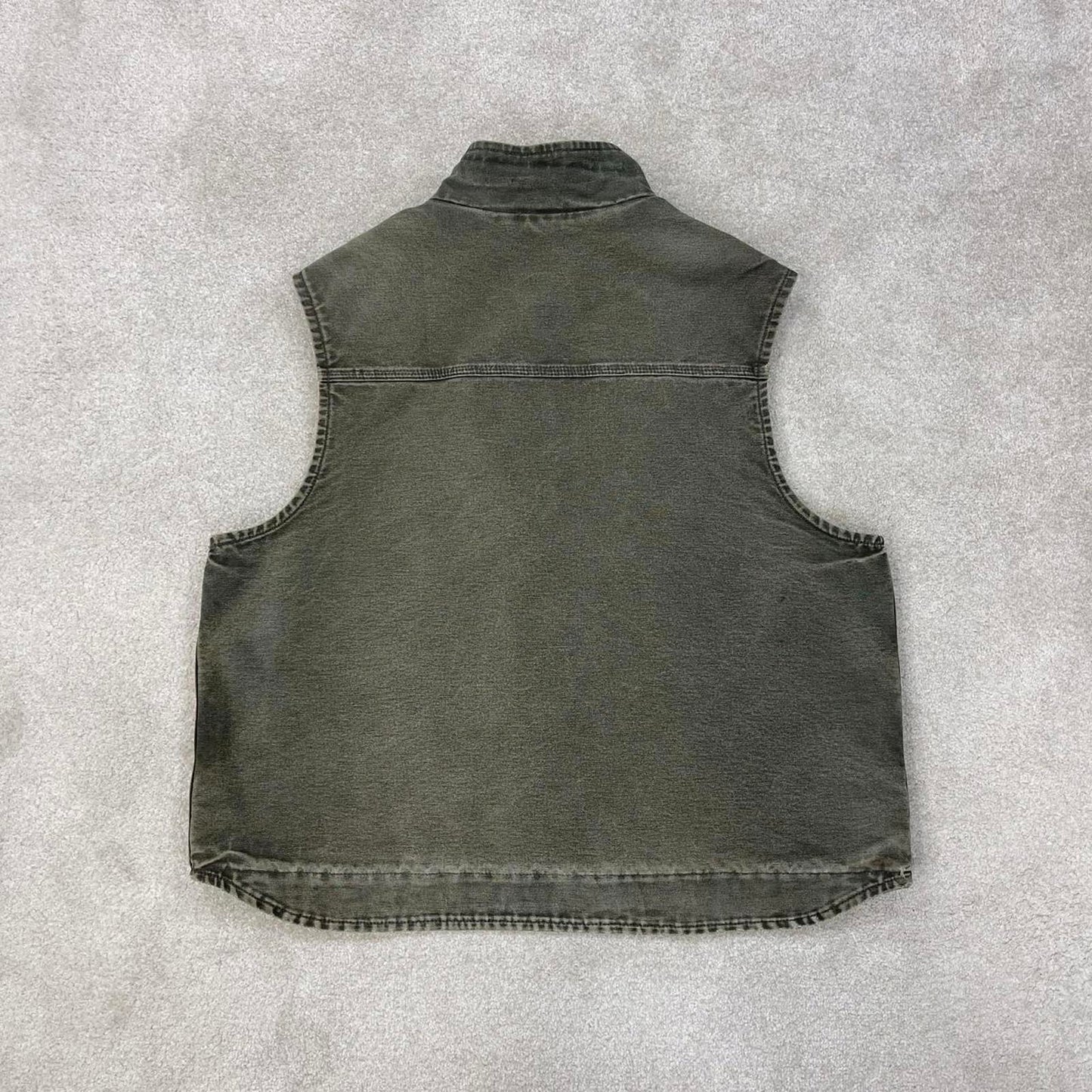 Green vintage Carhartt gilet 2XL sandstone canvas