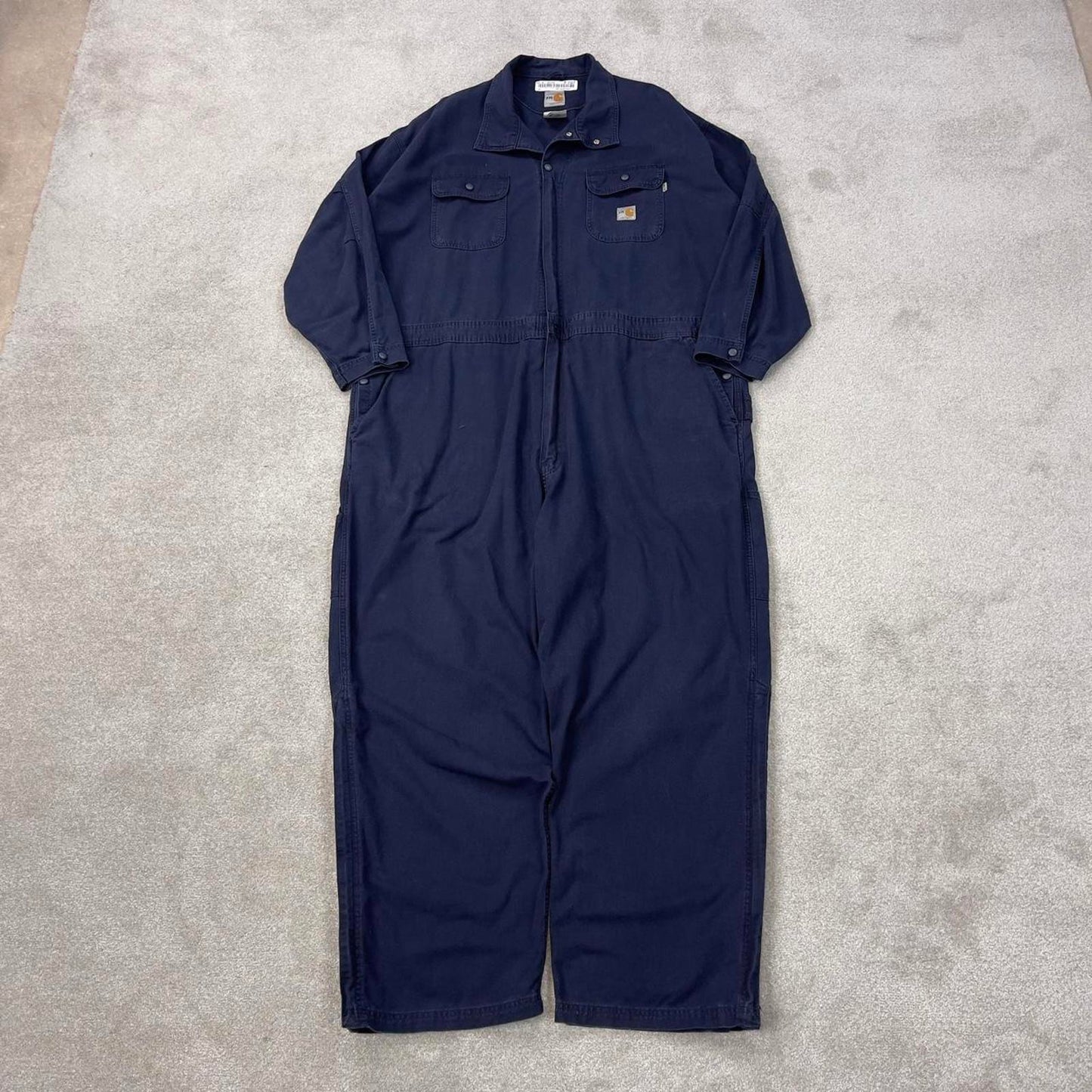Navy Carhartt FR boilersuit 3XL unlined fire resistant coveralls heavy duty work