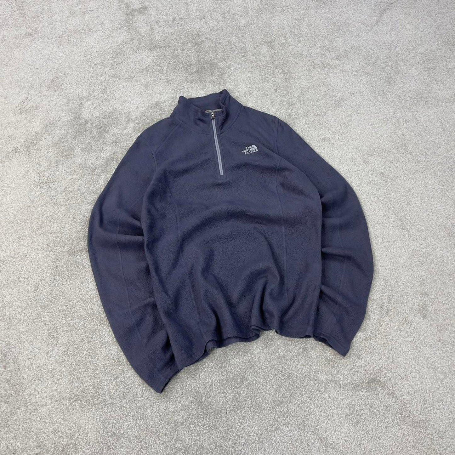 The North Face technical fleece Medium purple grey Women's 1/4 zip y2k style autumn