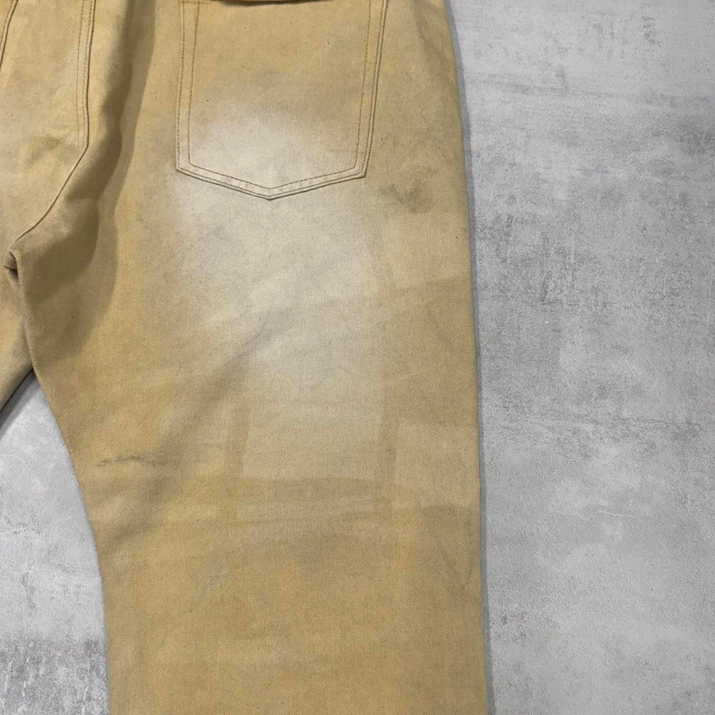 Tan/yellow Switch jeans W44L32 hip hop Y2K style jeans