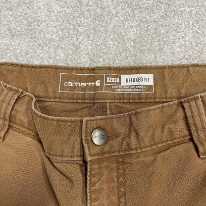 Carhartt cargo shorts y2k faded tan Double knee carpenter skater style work shorts