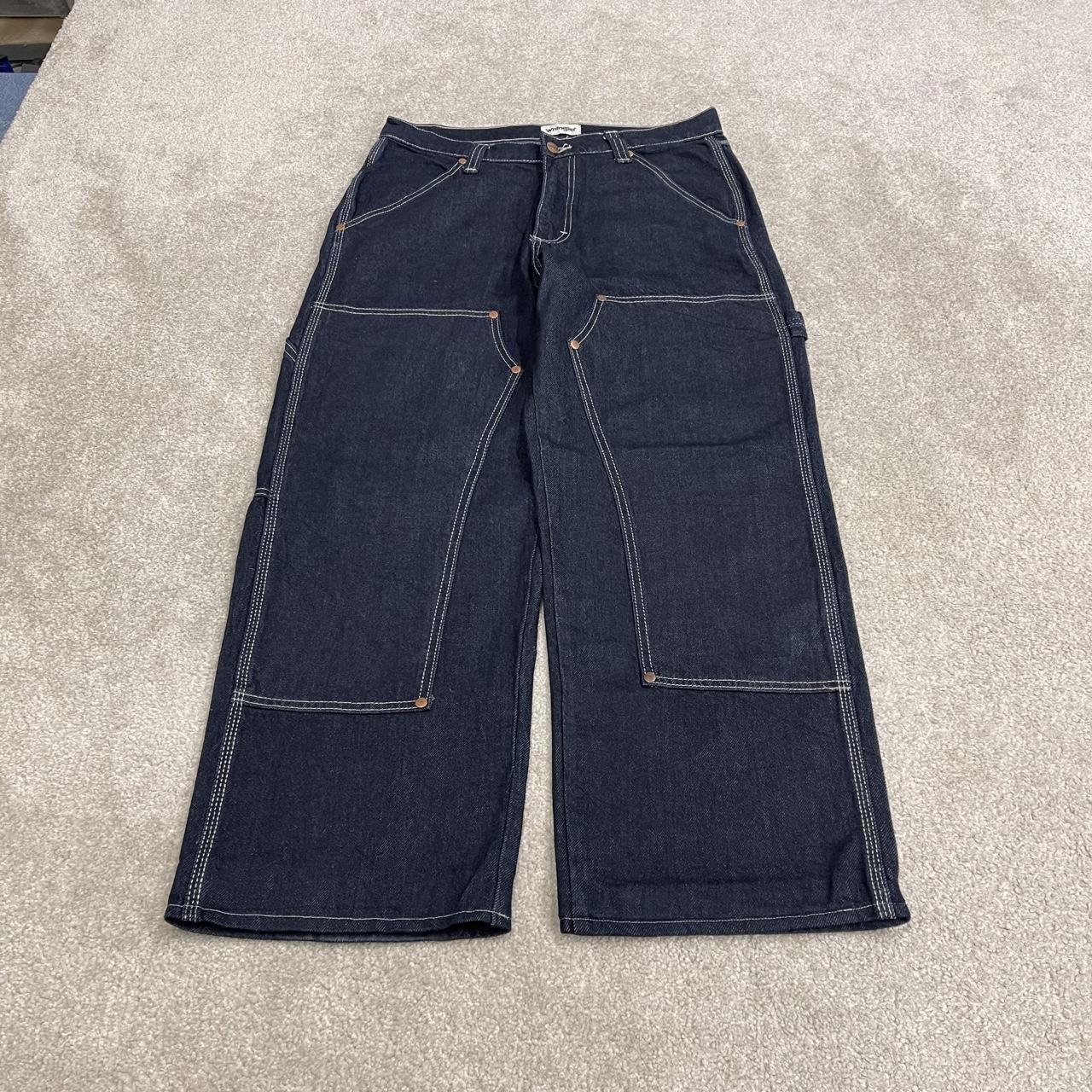 Wrangler baggy double knee cargo jeanz y2k Loose wide leg denim skater work pants
