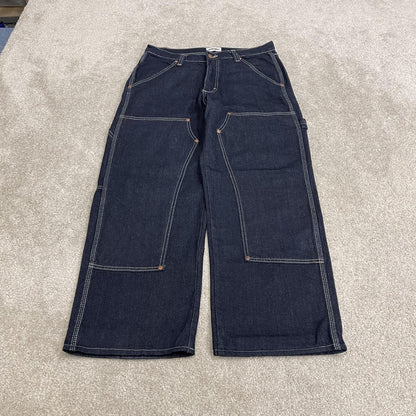 Wrangler baggy double knee cargo jeanz y2k Loose wide leg denim skater work pants