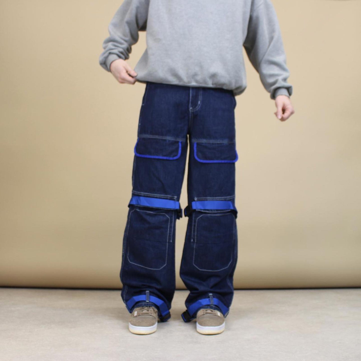 Blue SHEIN baggy cargo jeans W30L32