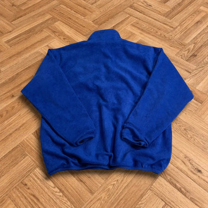 Vintage reversible Champion fleece jacket men's black blue quarter zip windbreaker coat