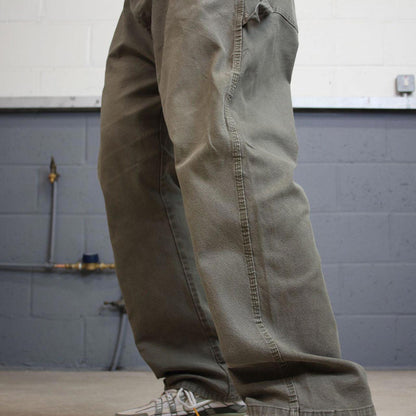 Dickies carpenter skater jeans W40L29 90s skate style green thick canvas cargos