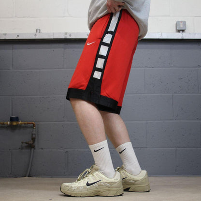 Long Nike sports shorts y2k red Basketball style comfy loose floaty summer gym shorts