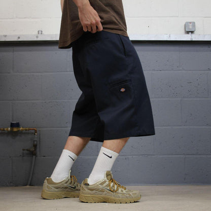 Dickies baggy carpenter shorts chino navy Chino style skater shorts long wide leg festival