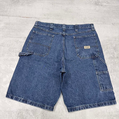 Mens Baggy Wrangler Carpenter Jorts W36 denim skater style cargo shorts