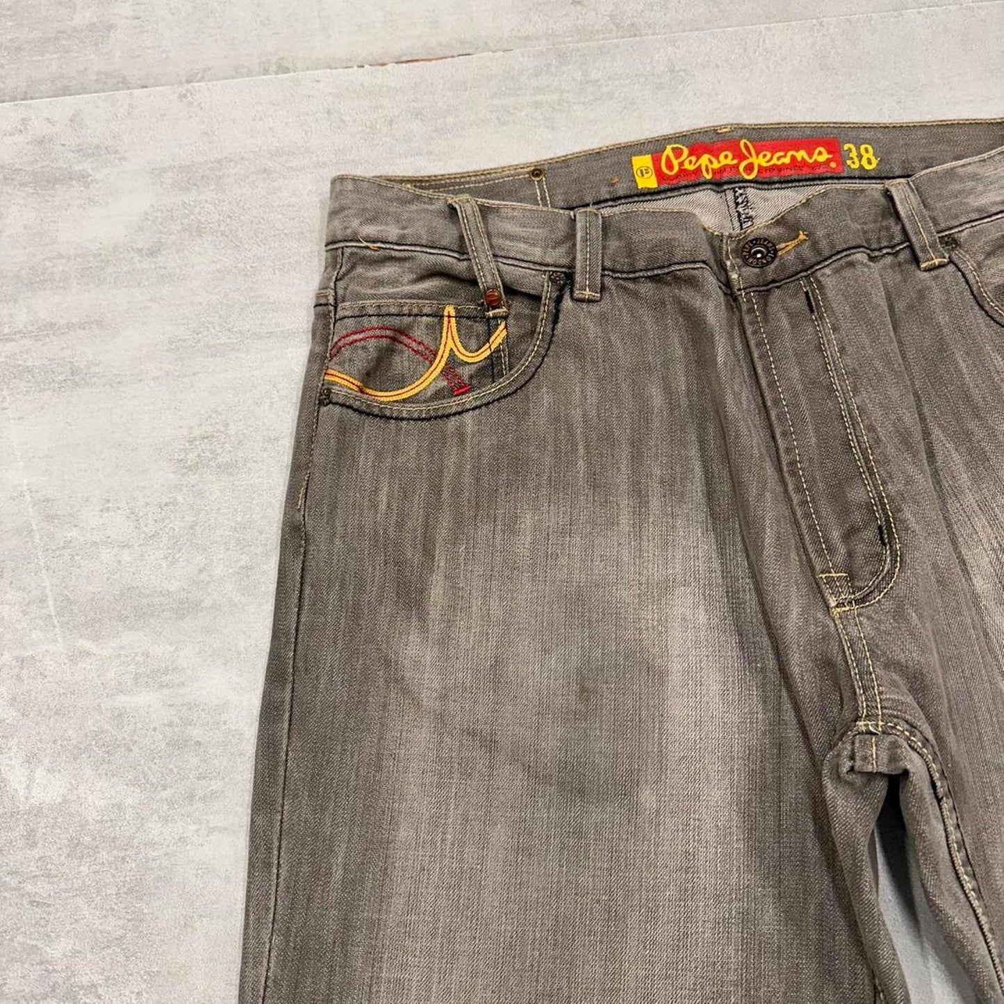 Baggy embroidered grey Pepe jeans W38 L32
