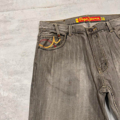 Baggy embroidered grey Pepe jeans W38 L32