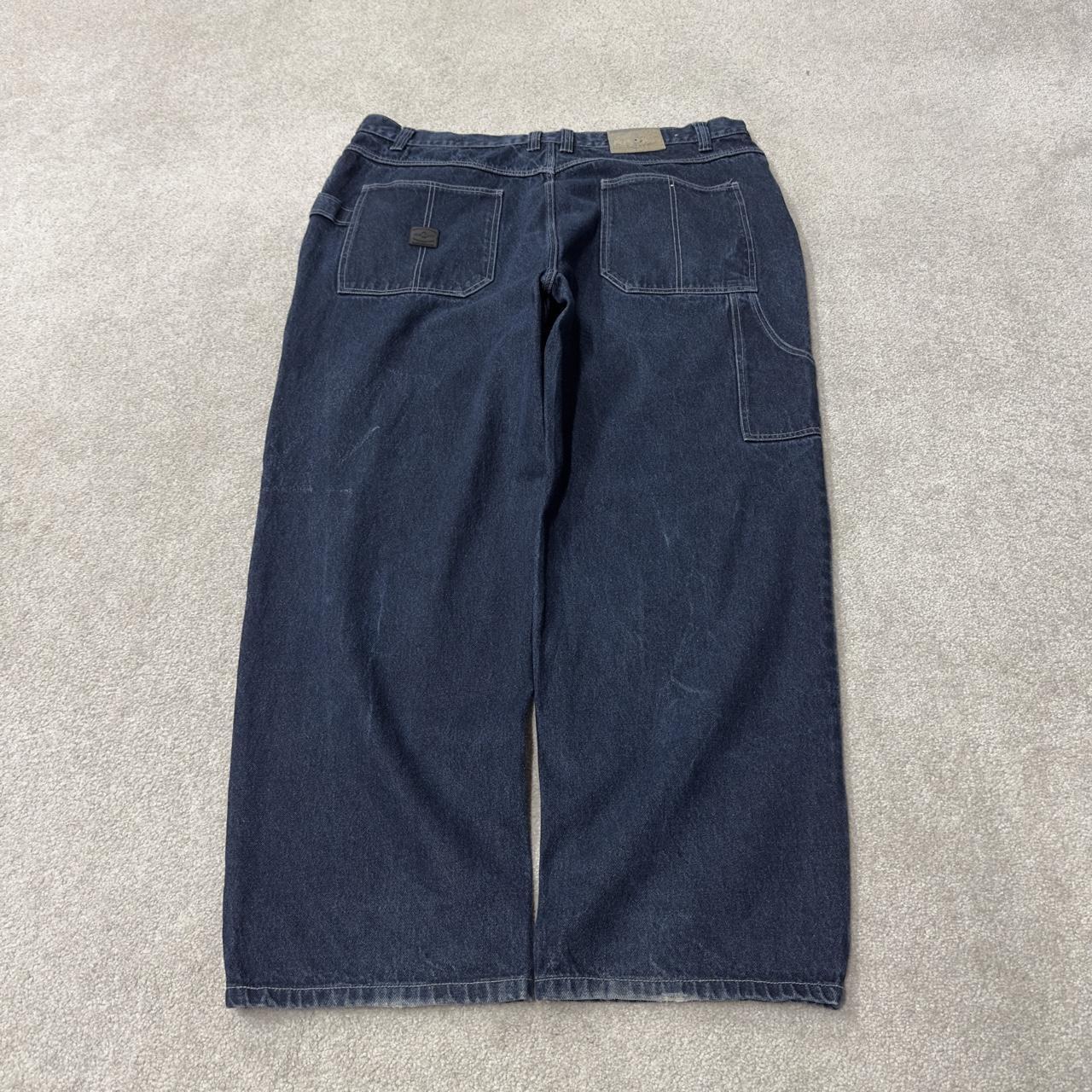Y2K extra baggy carpenter jeans y2k W44L32 blue denimICEDOUT wide leg skater surf style cargos