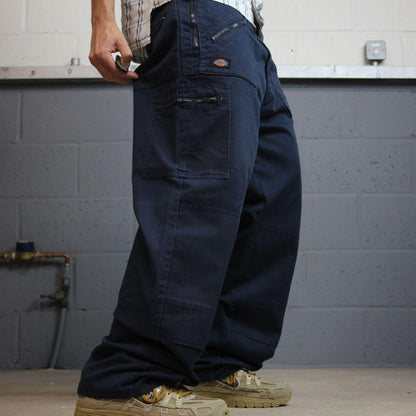Dickies double knee works pants navy W38L30 Loose chino utility skate cargo work trousers