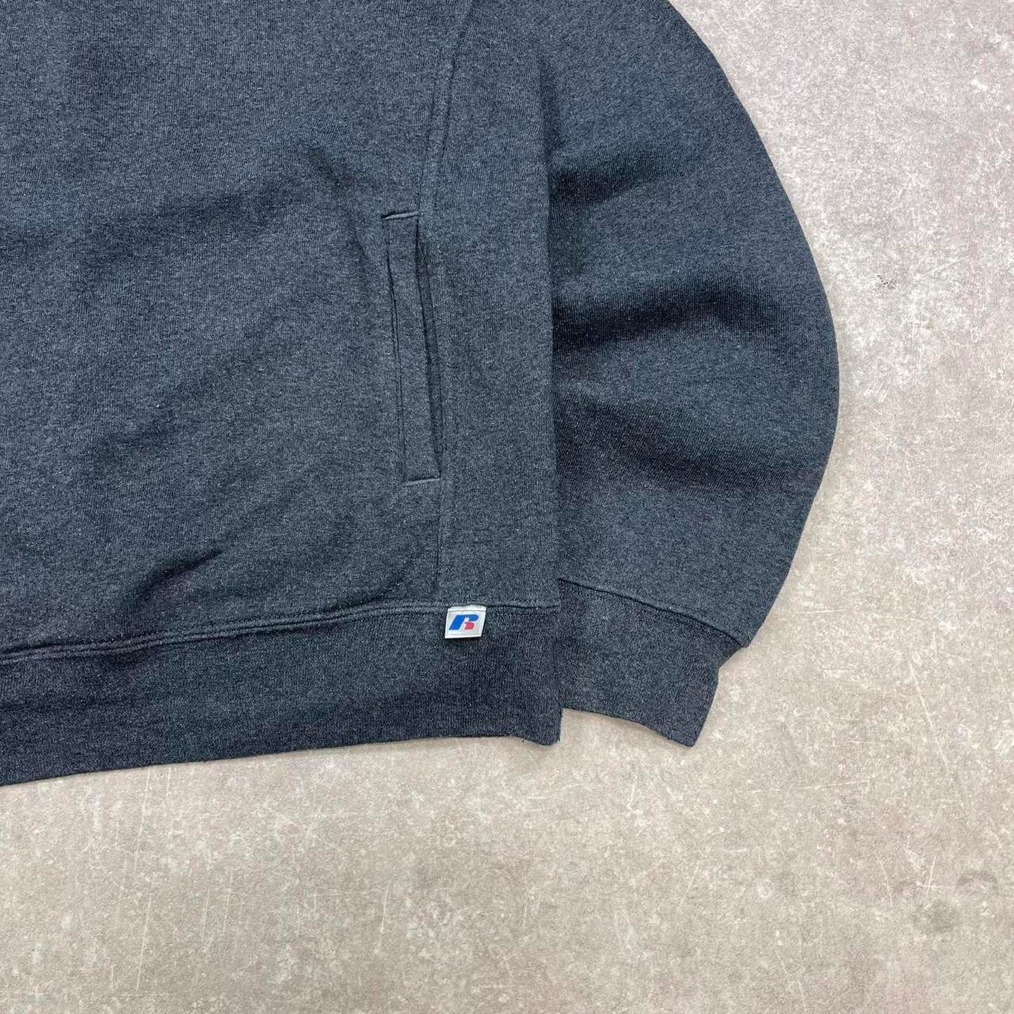 Grey vintage Russell quarter zip Small 1/4 zip Thick pullover jumper Azusa