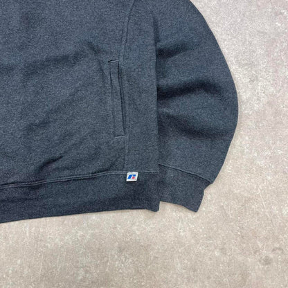 Grey vintage Russell quarter zip Small 1/4 zip Thick pullover jumper Azusa