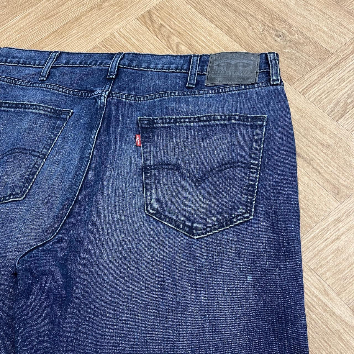 Levi's 550 jeans relaxed fit y2k Loose straight blue denim pants