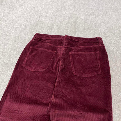 Bootcut Y2K corduroy pants burgundy Universal thread high rise wide wale chunky jumbo cord trousers