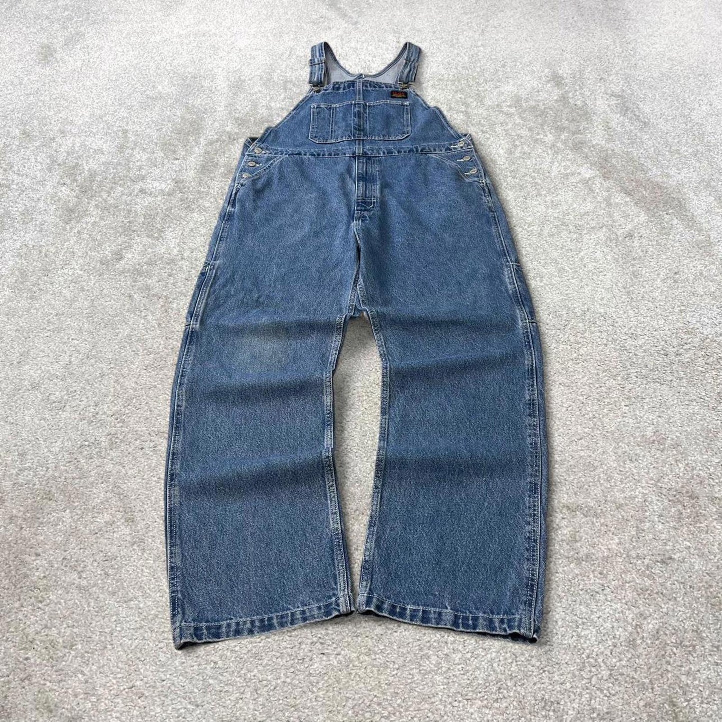 Vintage Levi's dungarees Large blue denim baggy 90s skater style bib & brace overalls