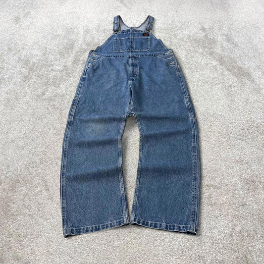 Vintage Levi's dungarees Large blue denim baggy 90s skater style bib & brace overalls